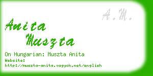 anita muszta business card